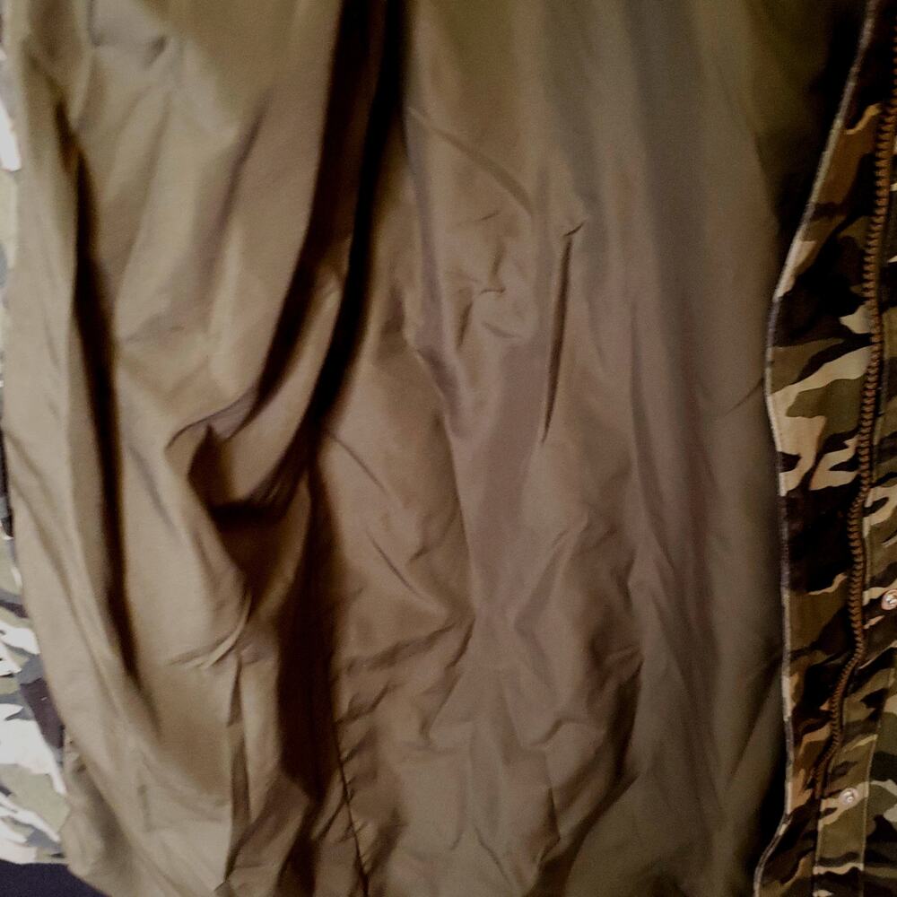 Long Camouflage Hooded Jacket Coat - Picture 6 of 7